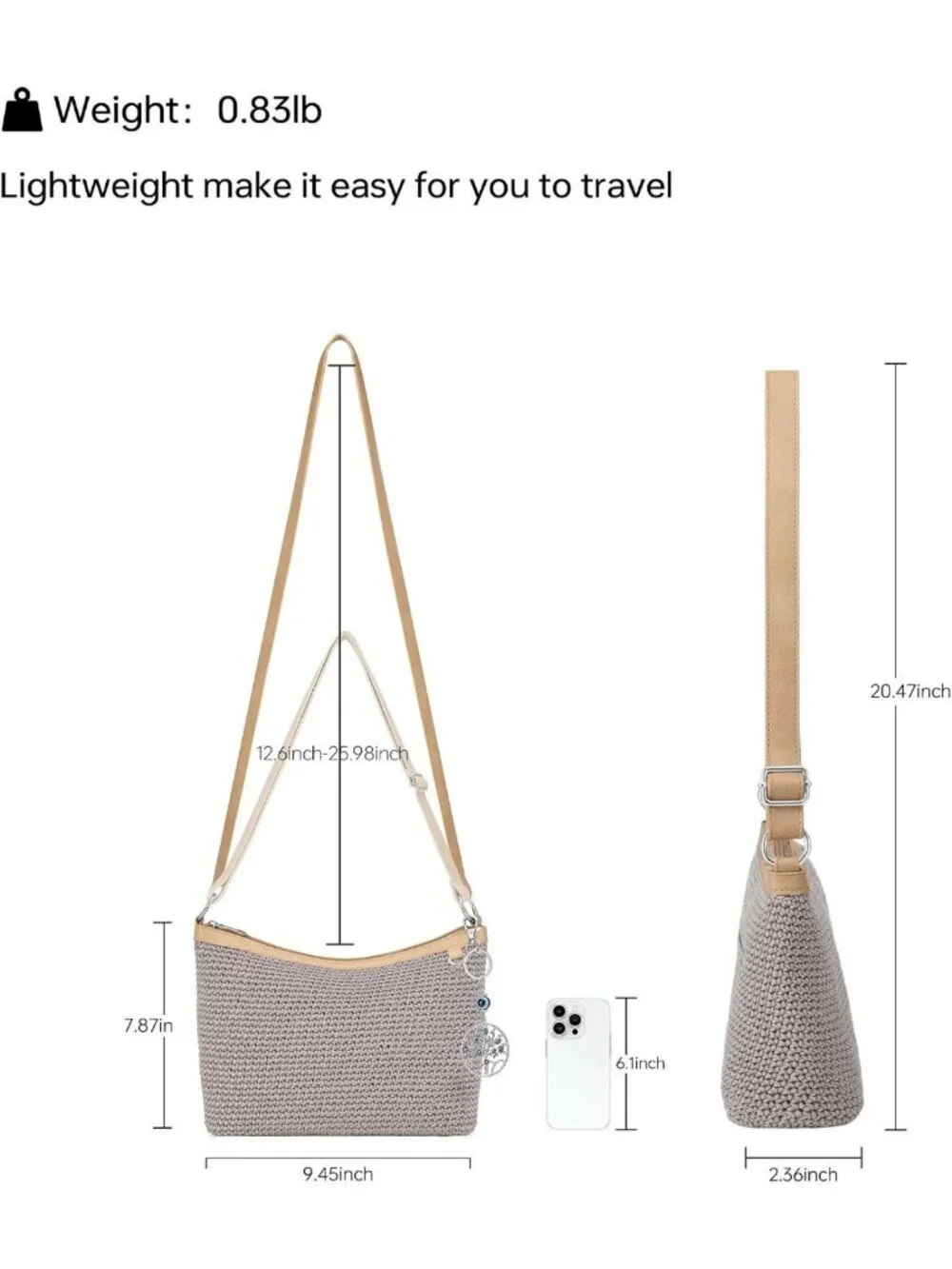 Chic Small Woven Crochet Crossbody Purse for Women - Perfect Vacation Bag